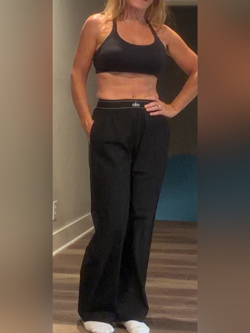 ALO Yoga Black Trouser Pants Size Small